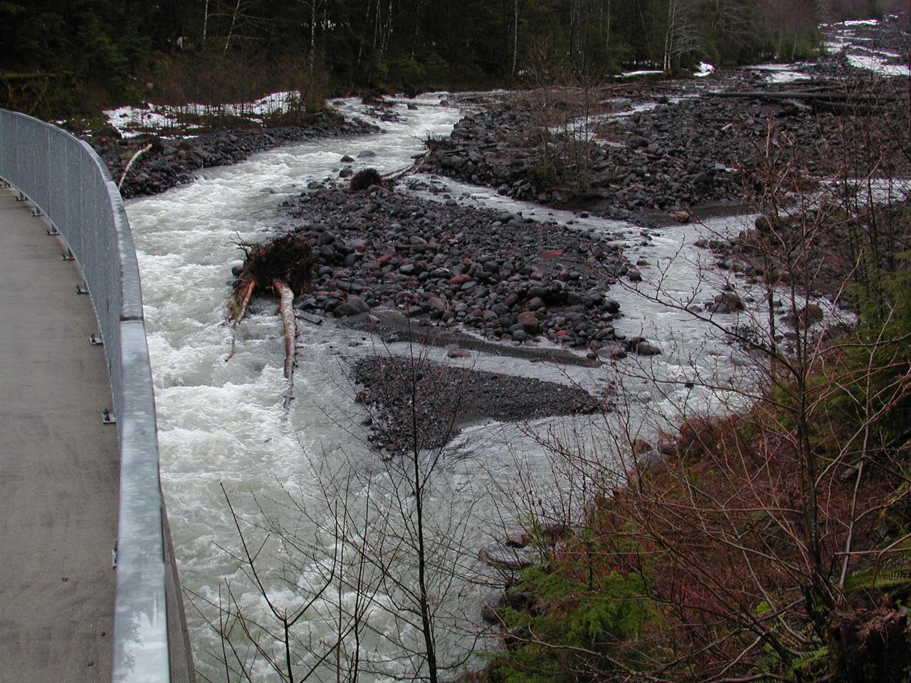 Boulder Creek, after some warmth and rain, but not much flow