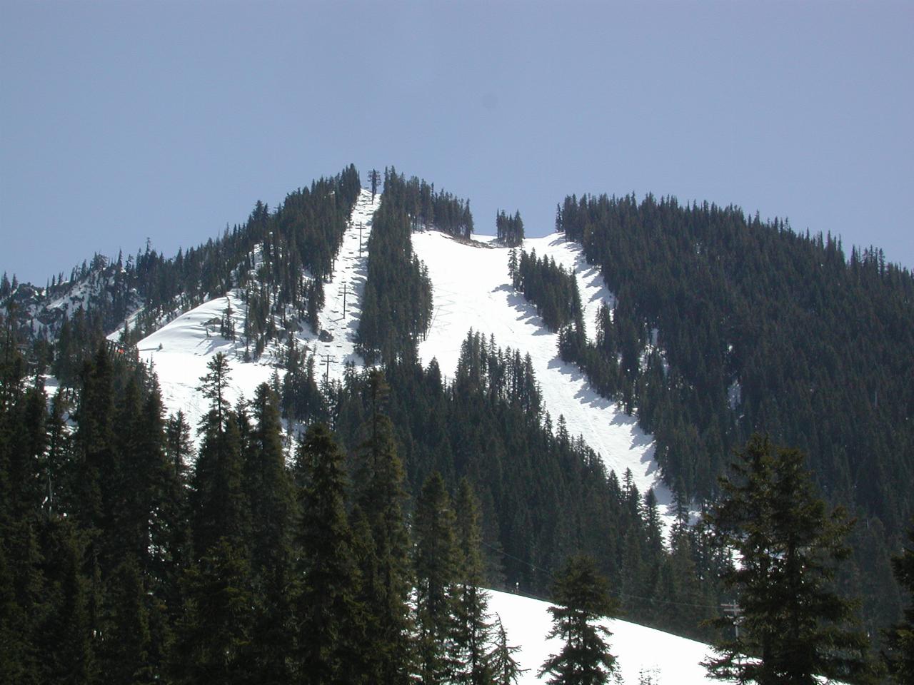 Close up of one of the ski runs; tracks were visible