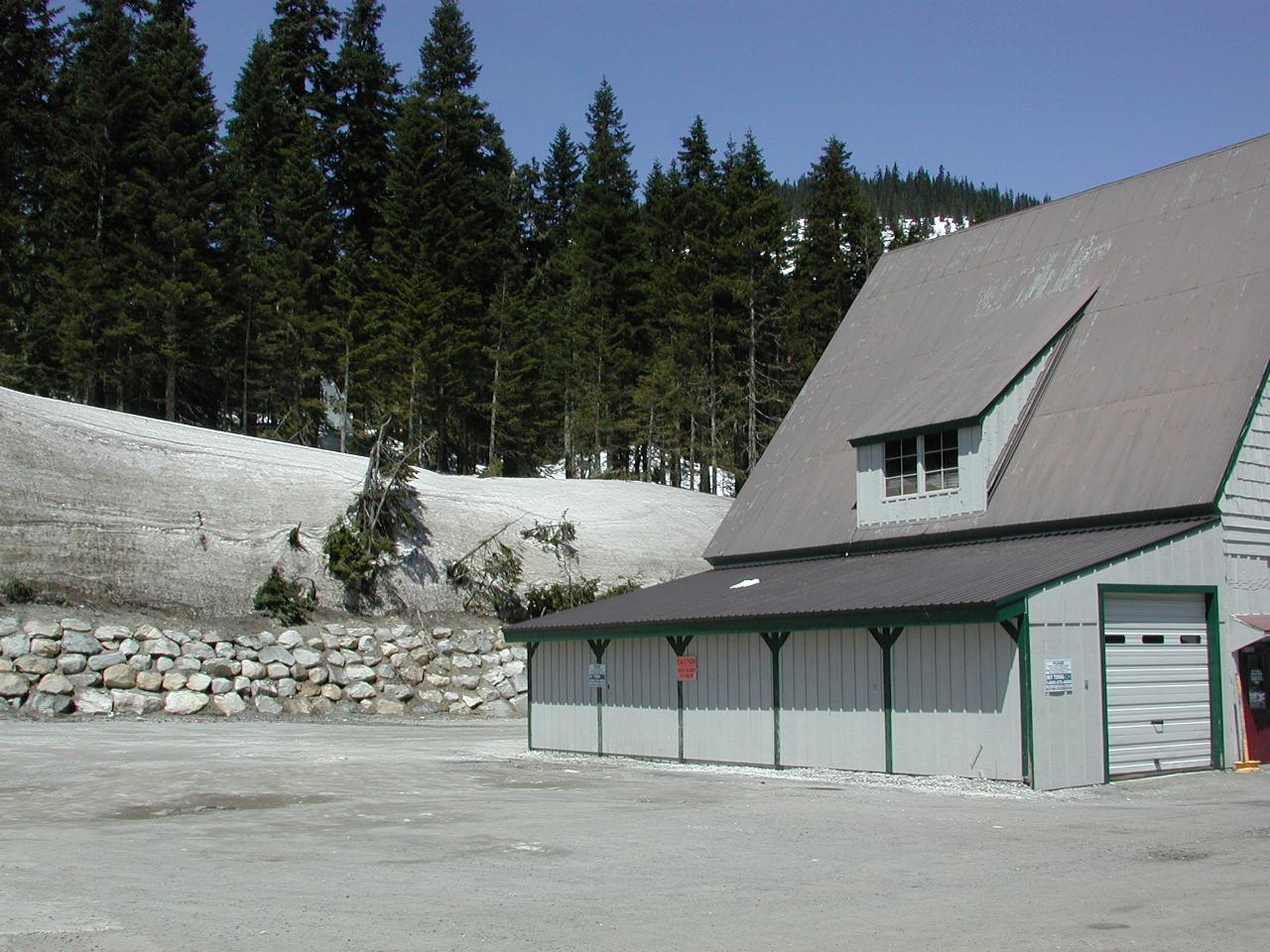 Still plenty of snow behind this building