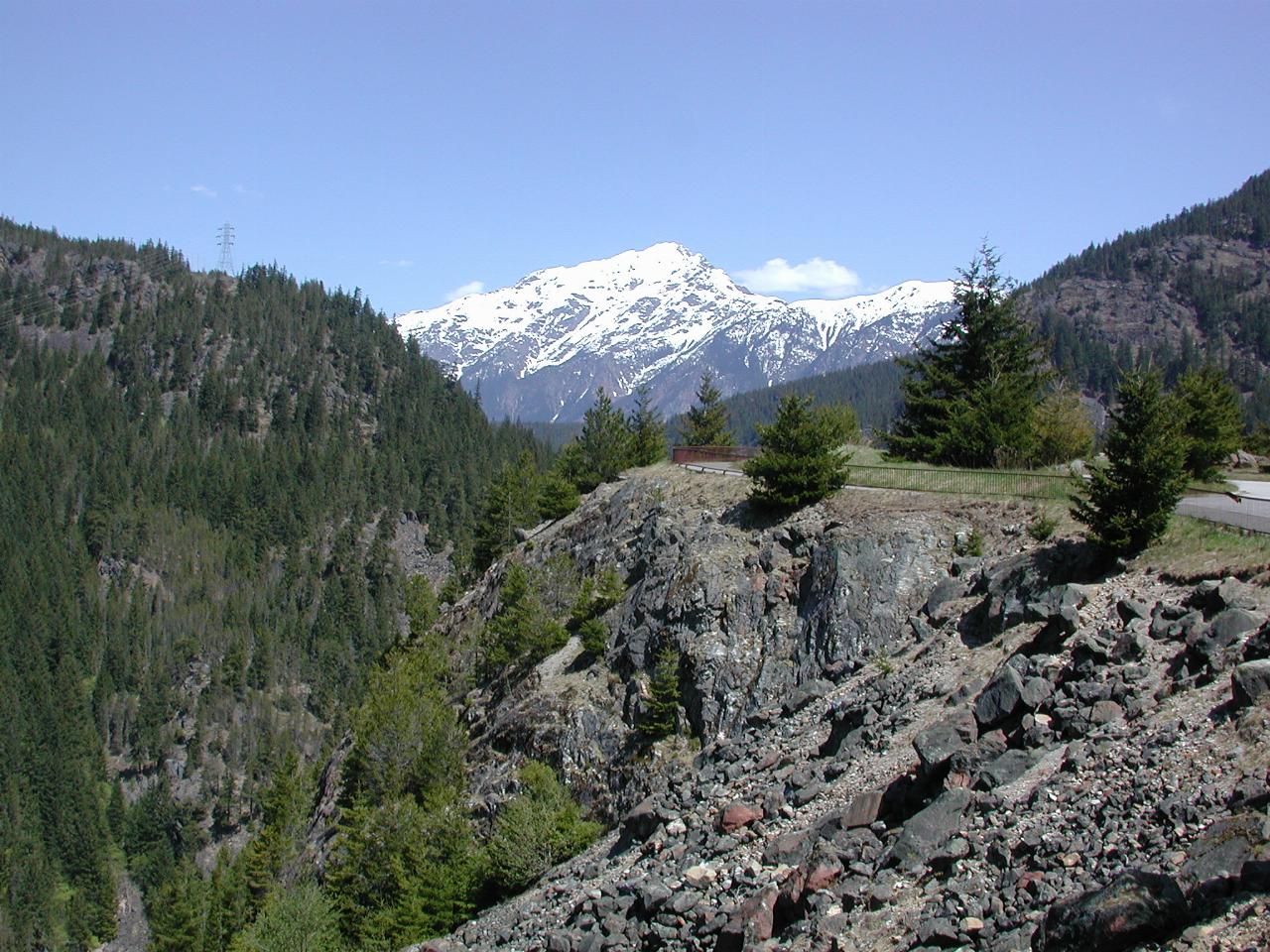 Part of Diablo Dam Lookout, and looking north