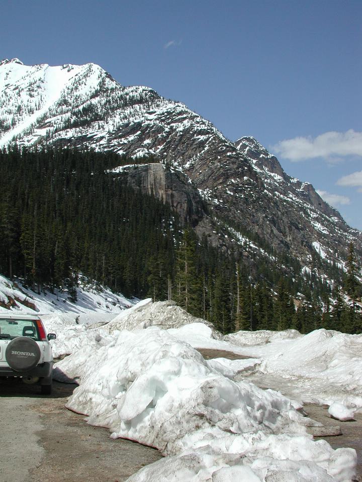 The rock in the middle is the viewing area for Washington Pass Lookout