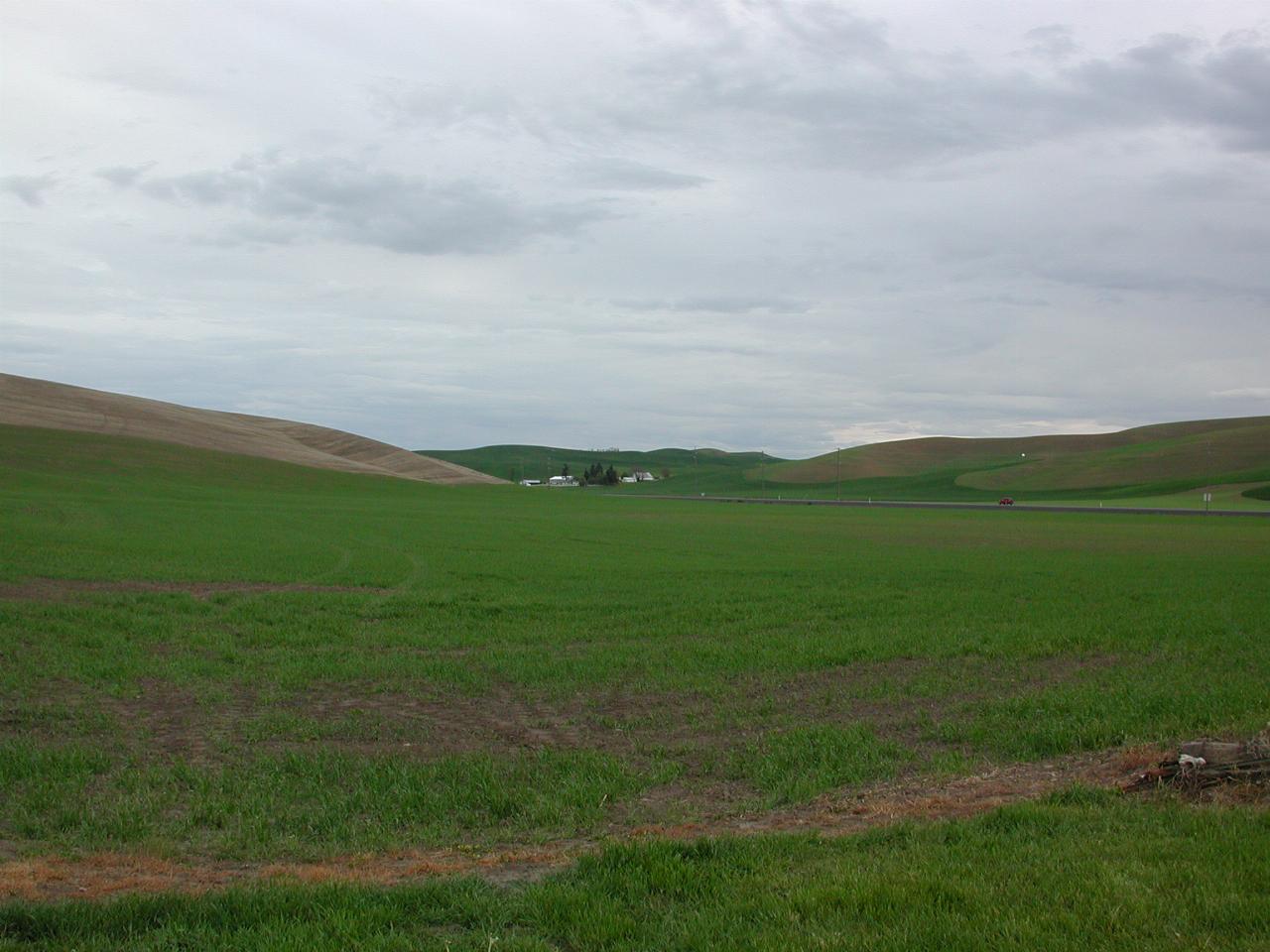 Looking south along US195 from Thompson's farm