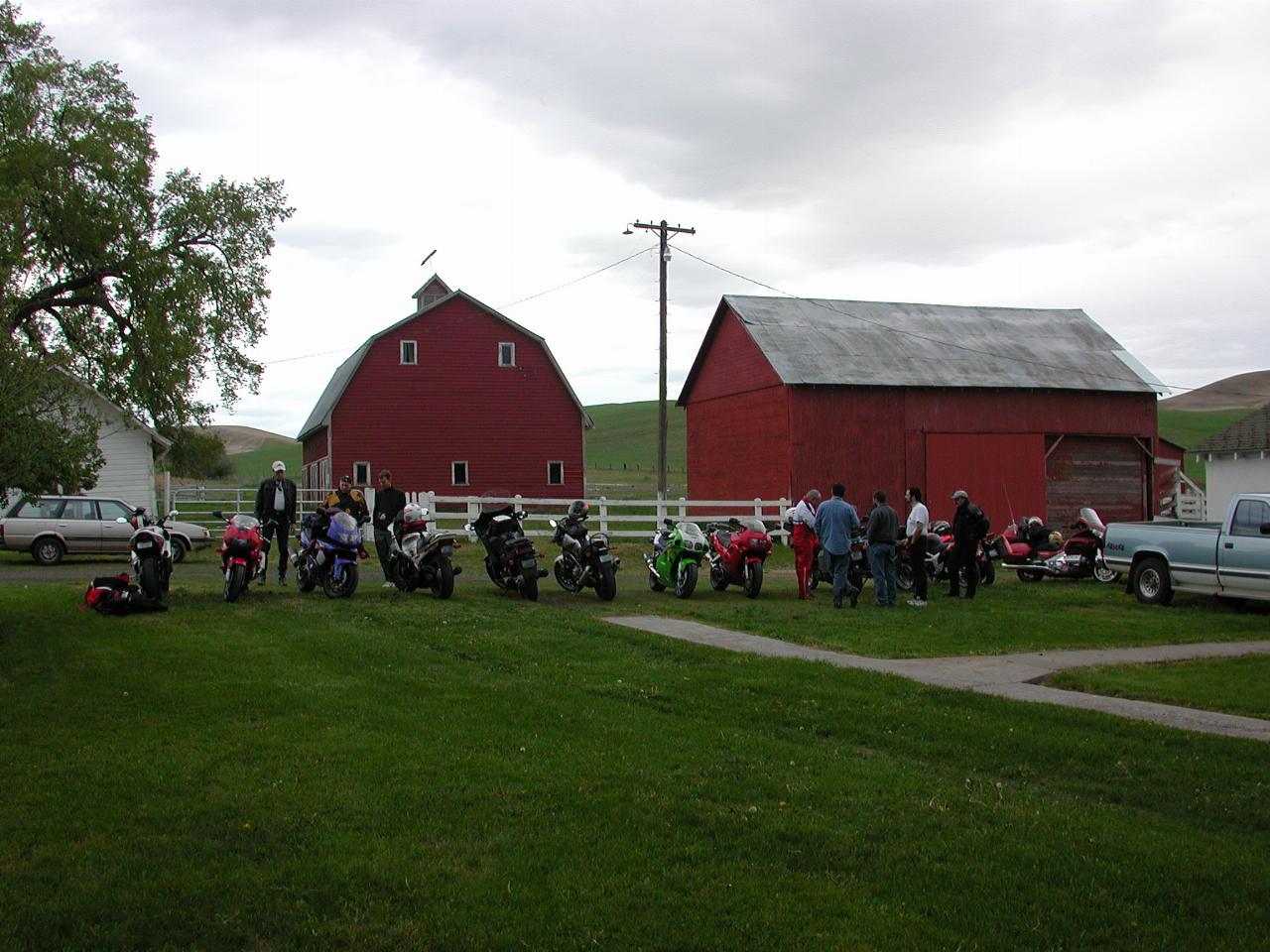 Rear view of Saturday night's bike collection