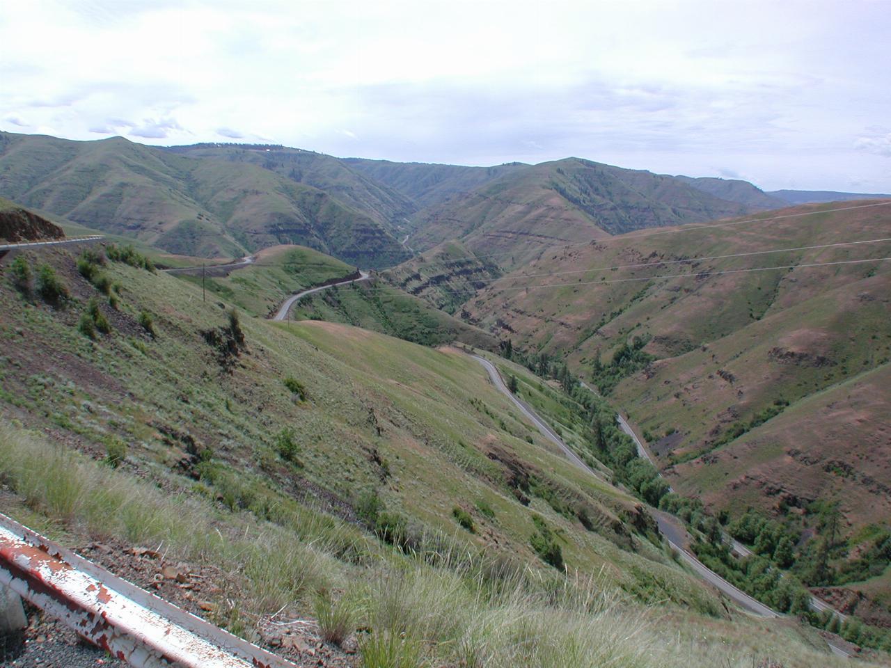 The end of the twisty bits on Rattlesnake Grade, WA129