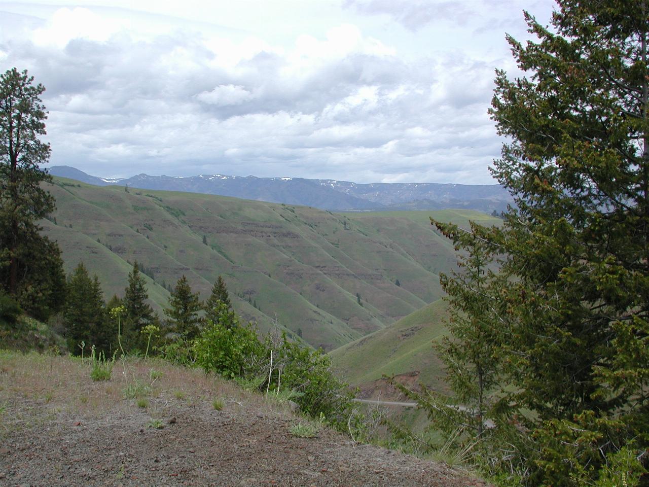 Looking towards Grande Ronde River from southern end of grade up on OR3