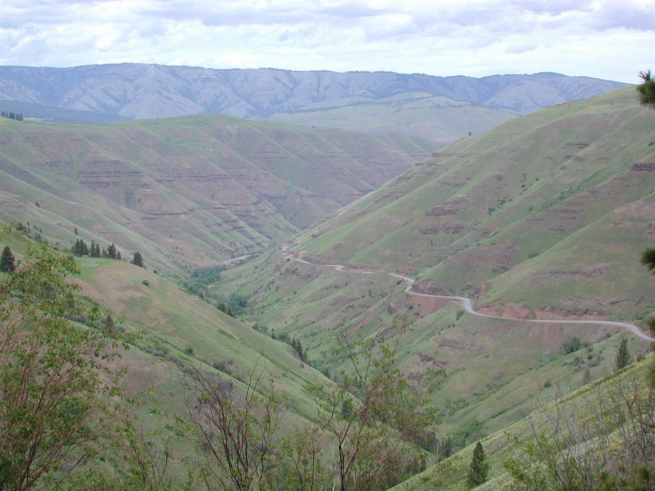 Looking towards Grande Ronde River from southern end of grade up on OR3