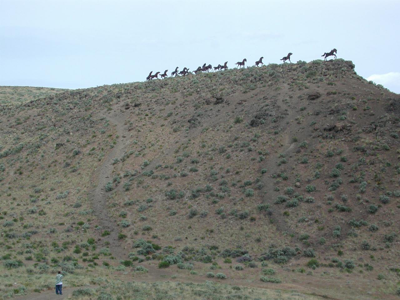 Wild Horse Monument on I-90, across the Columbia from Vantage WA