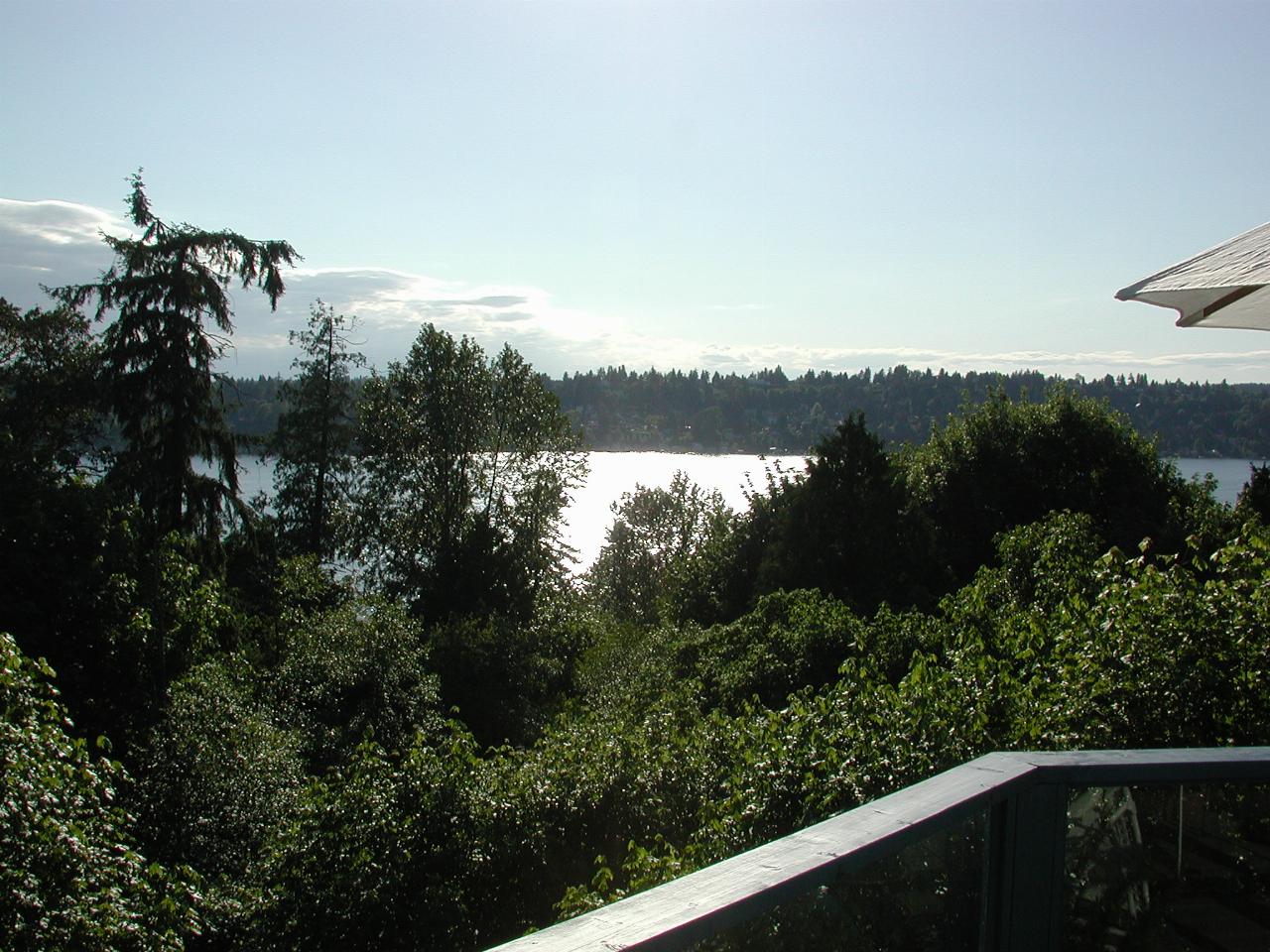 From Mary Hutton's balcony over northern end of Lake Washington