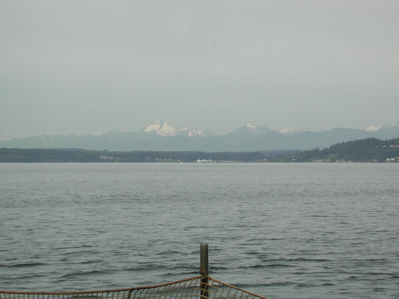 Kingston and Olympic Mountains as seen from Edmonds Ferry dock