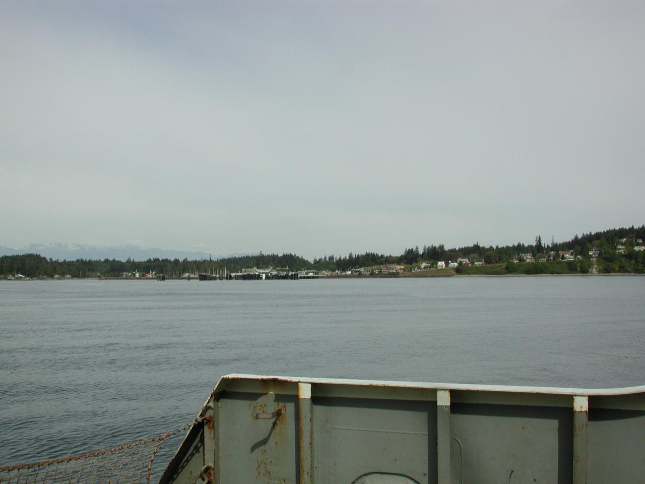 Kingston and Olympic Mountains as ferry approaches