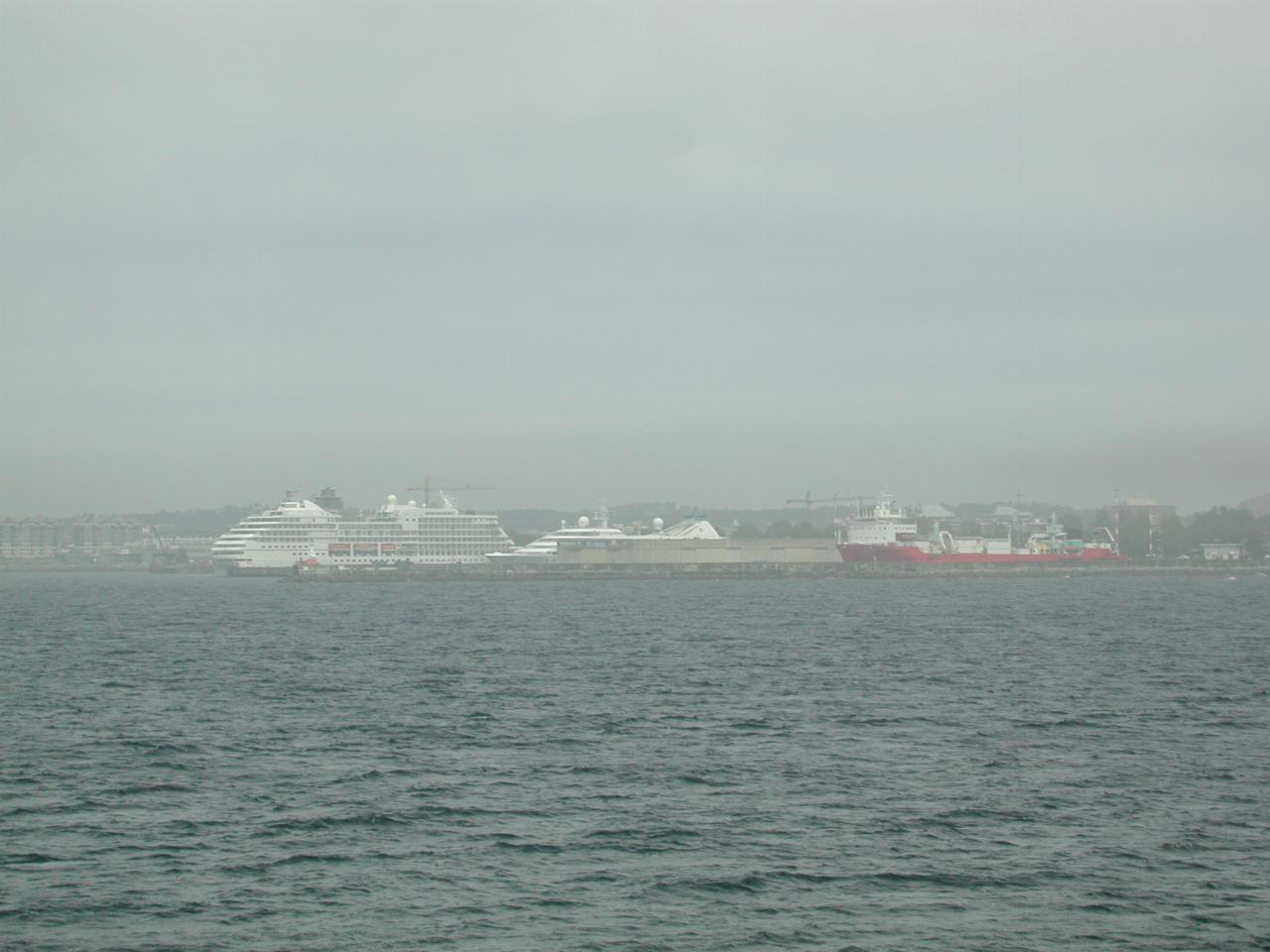 Shipping including a couple of interesting cruise ships in Victoria, BC