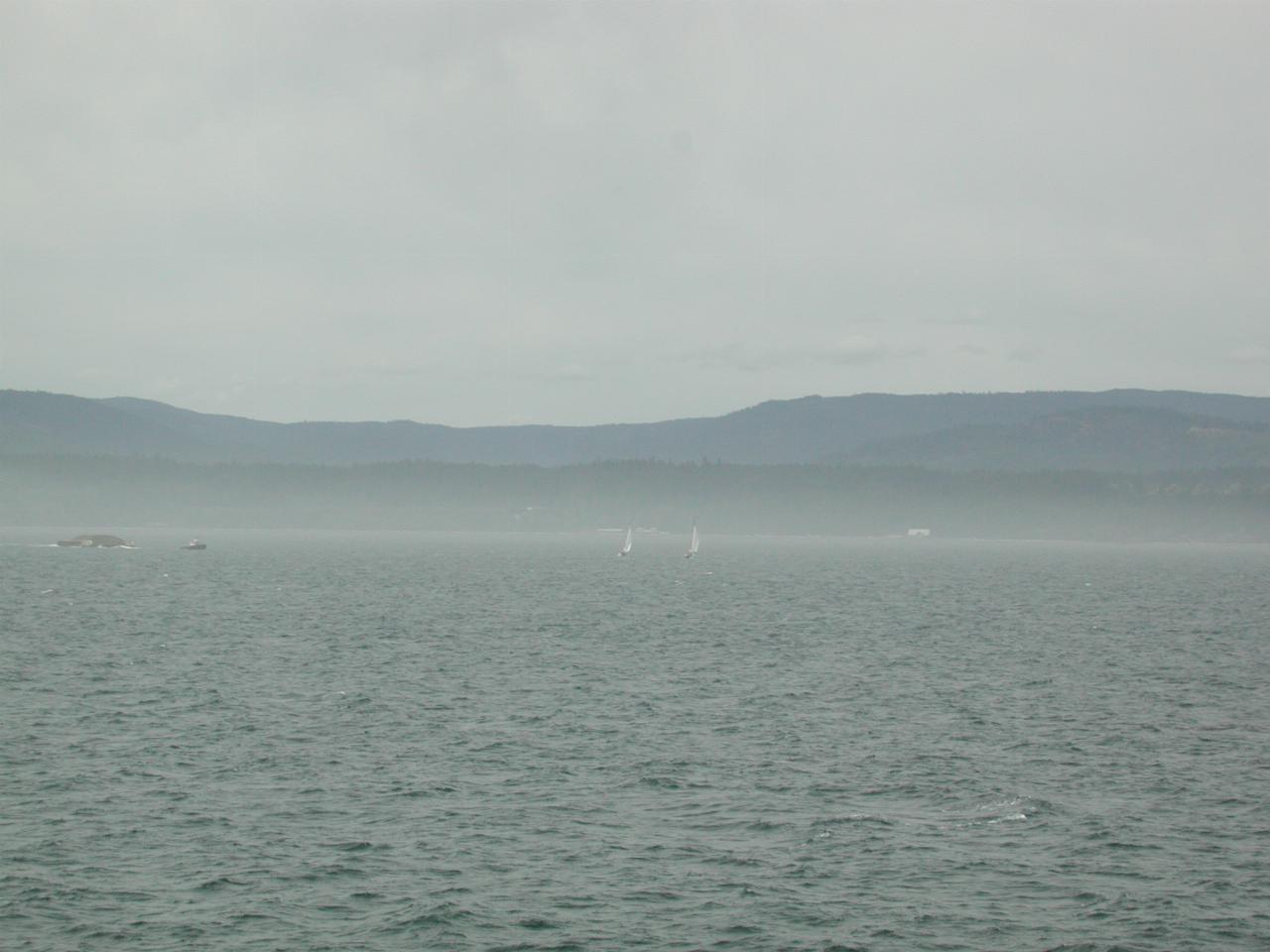 Sailing near Victoria BC, looking west