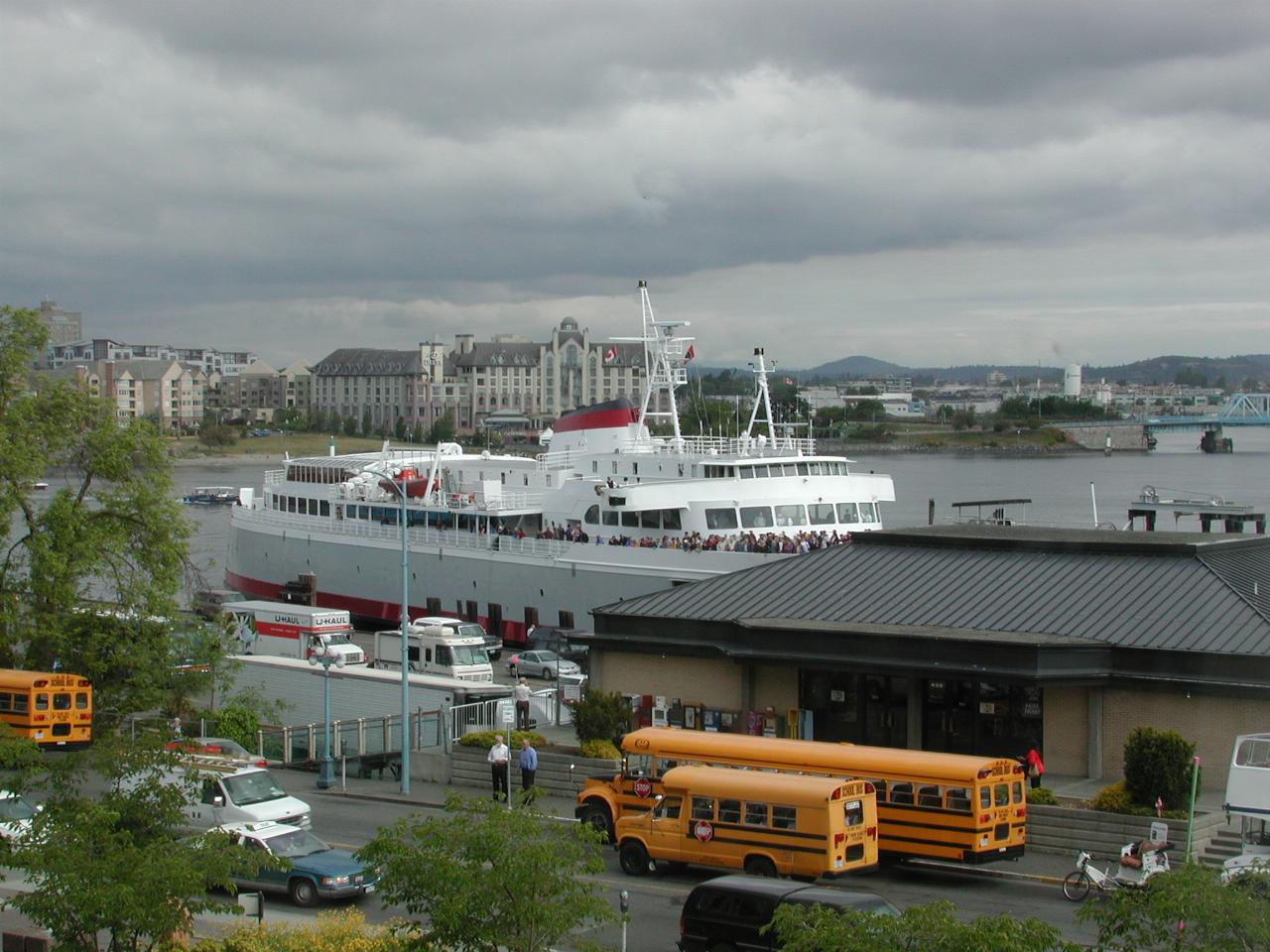 MV Coho arriving in Victoria BC for morning run (from my hotel room)