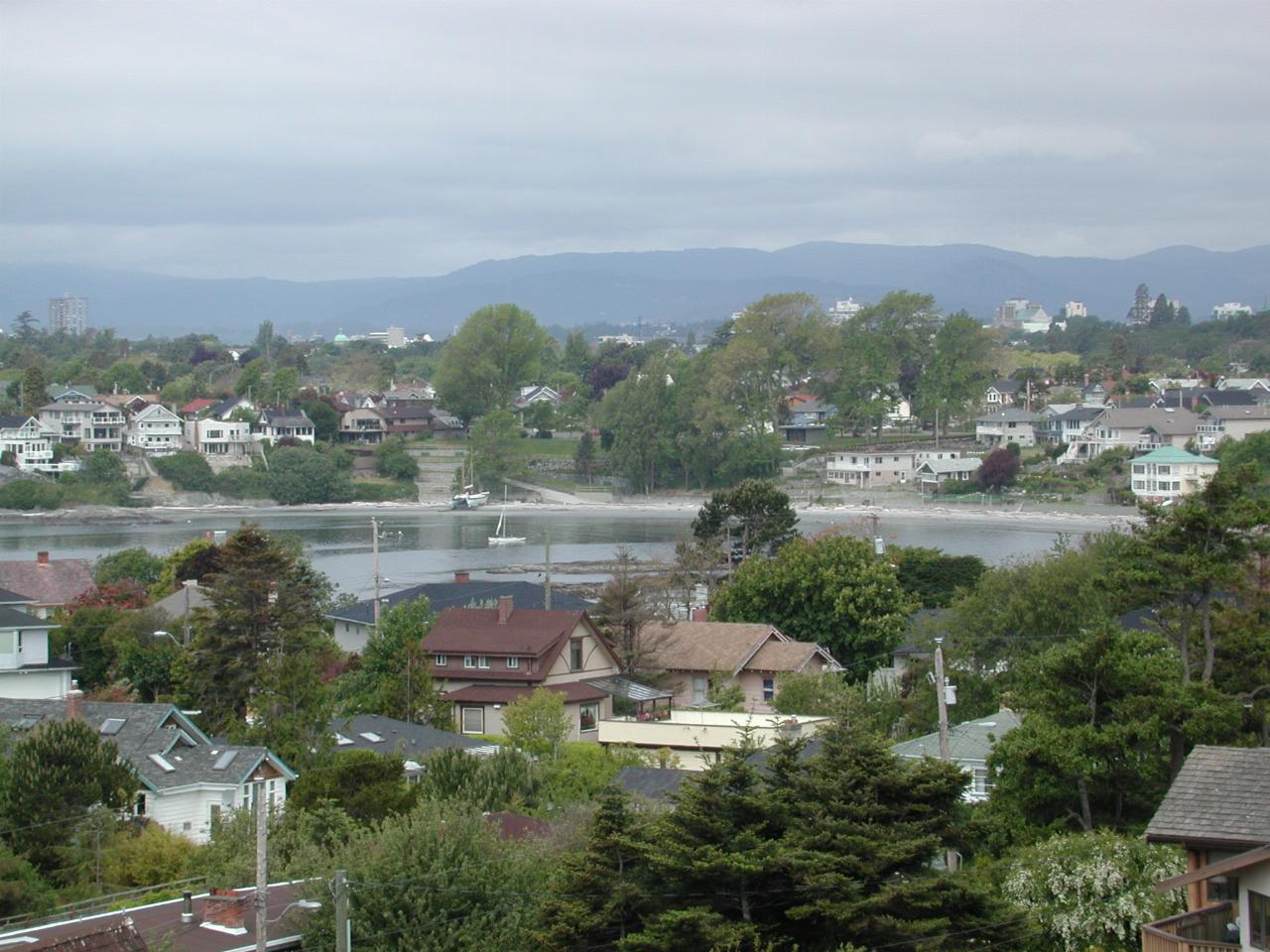 Looking back towards downtown Victoria from eastern side