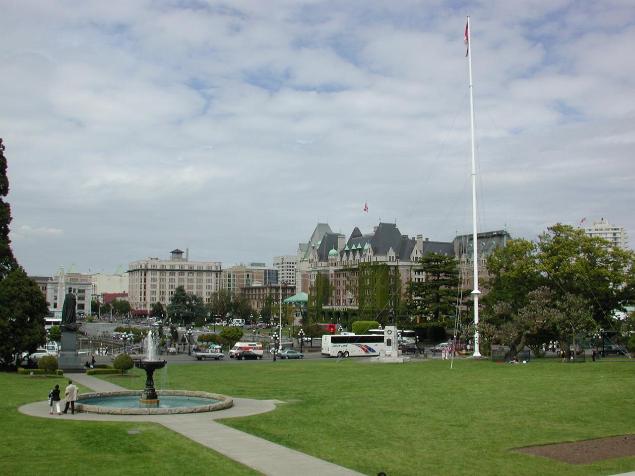 From steps of BC's Parliament House