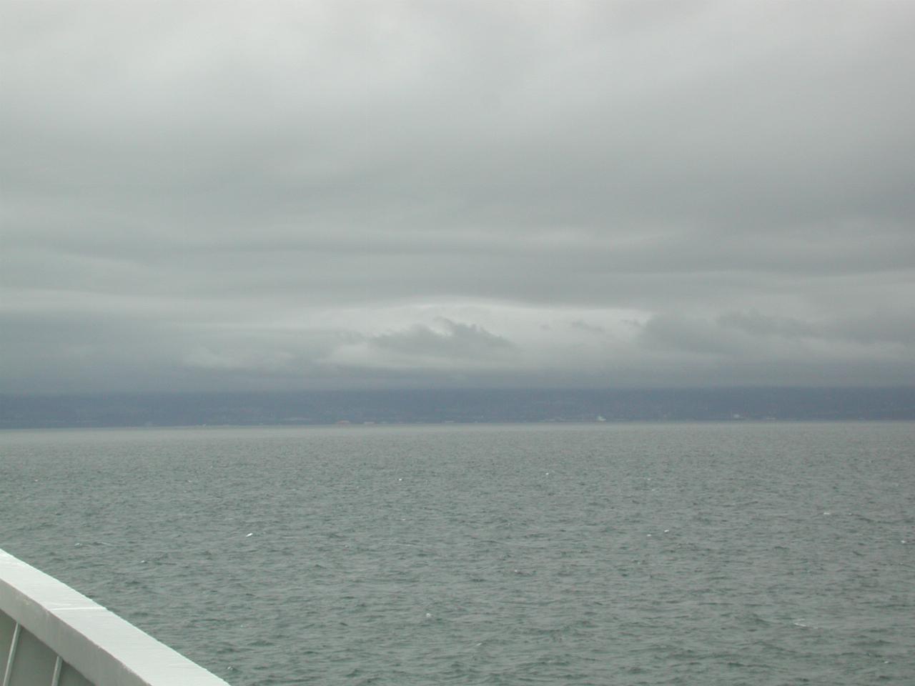 Cloud to the west, hovering over Port Angeles