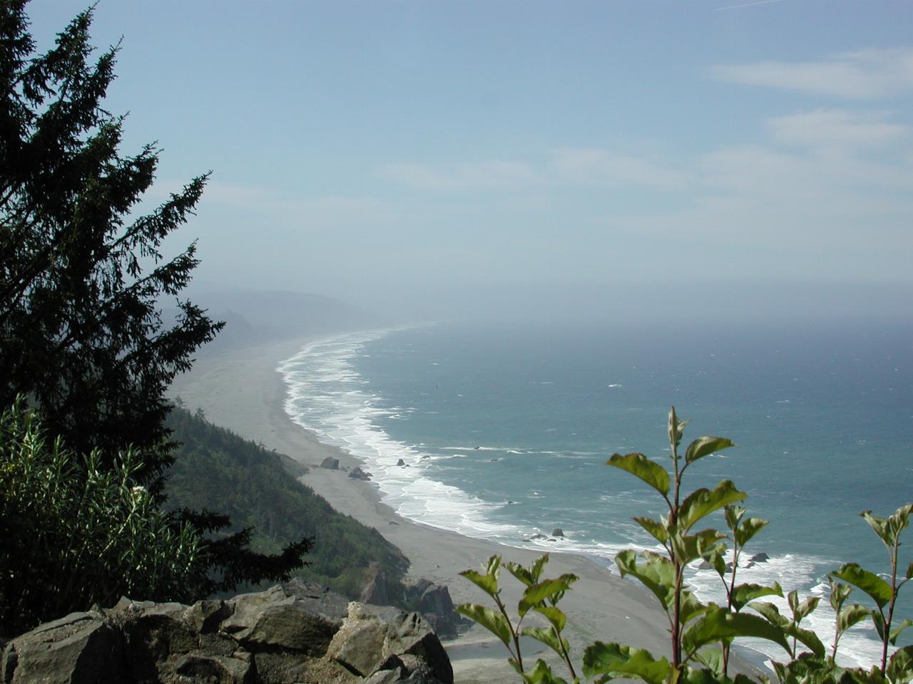 Looking south along northern California coast, from the old coast road