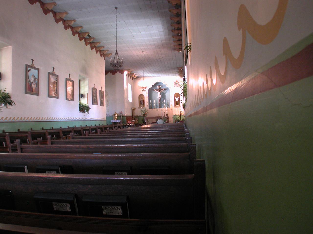 Looking down main isle of San Carlos Cathedral