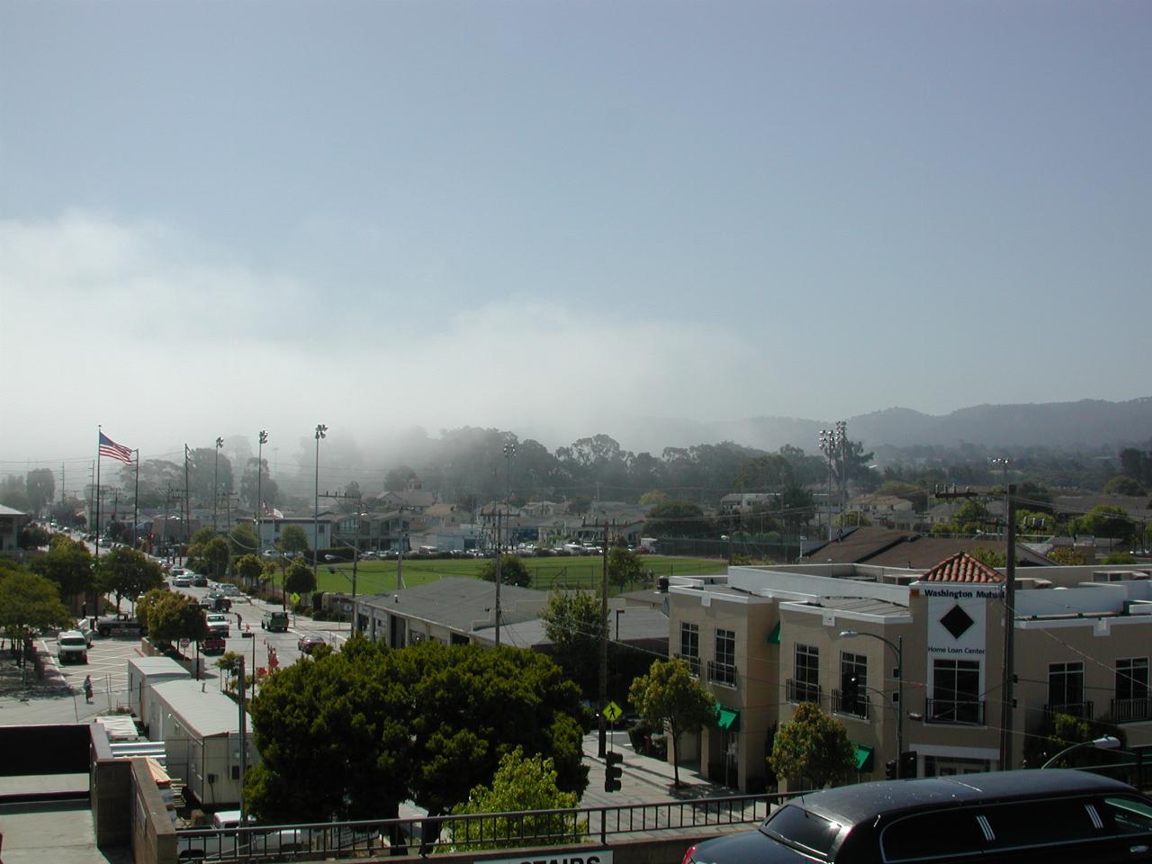 Fog rolling in over Monterey