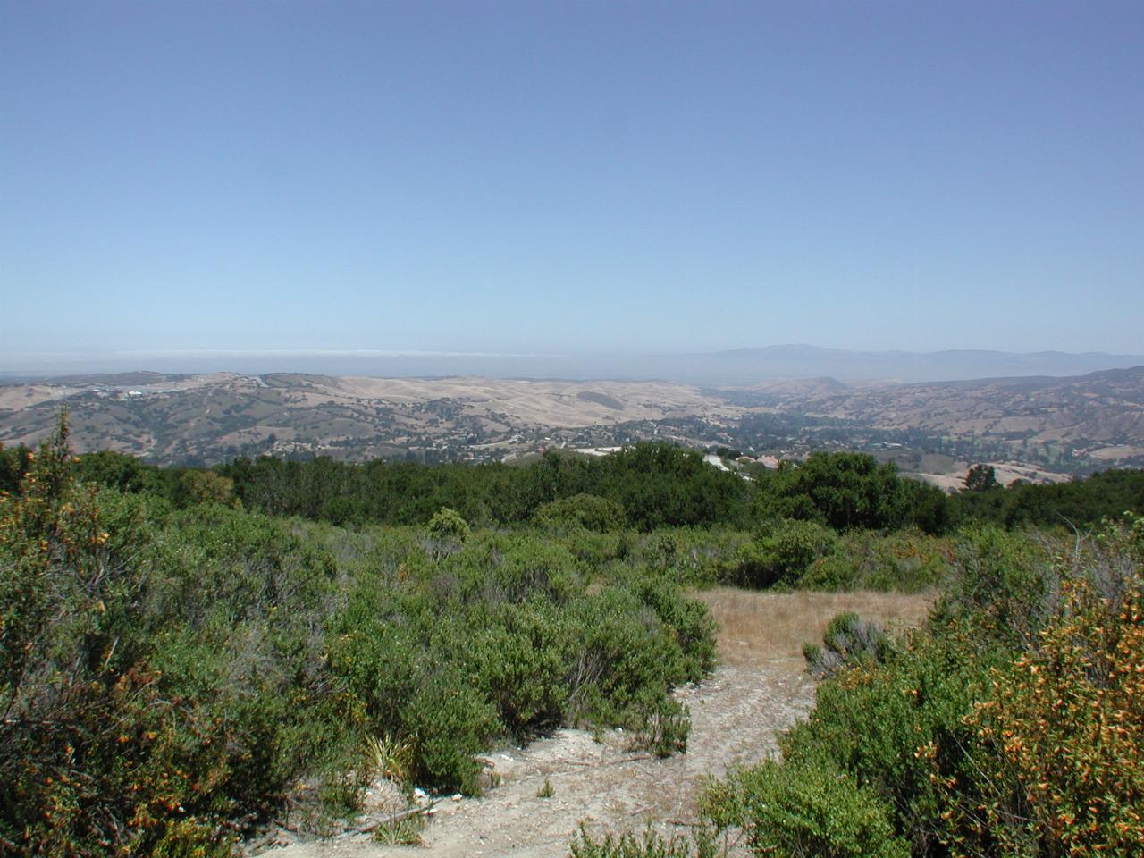 Looking north (towards Monterey) from north rim of Carmel Valley