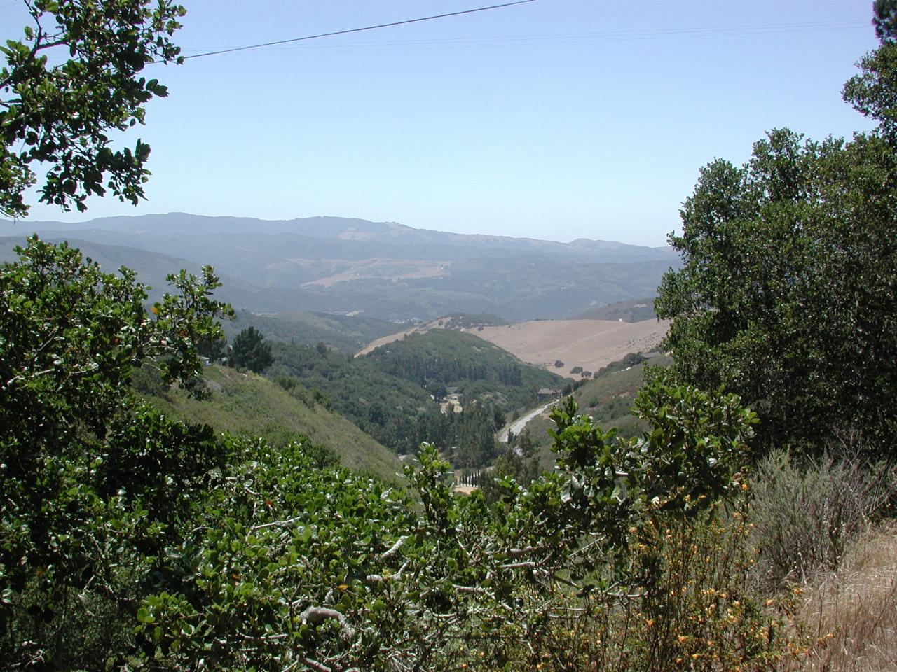 Looing south into Carmel Valley from north rim