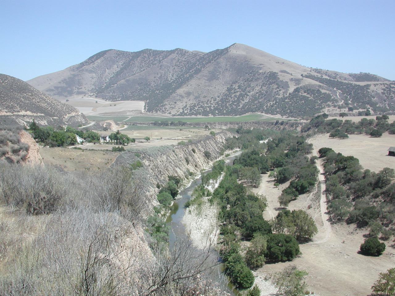 On Arroyo Seco Road, looking north (towards Soledad); Seco Creek