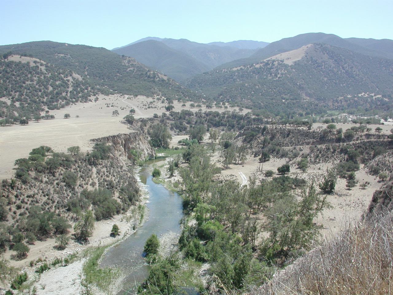 On Arroyo Seco Road, looking north (towards Soledad); Seco Creek