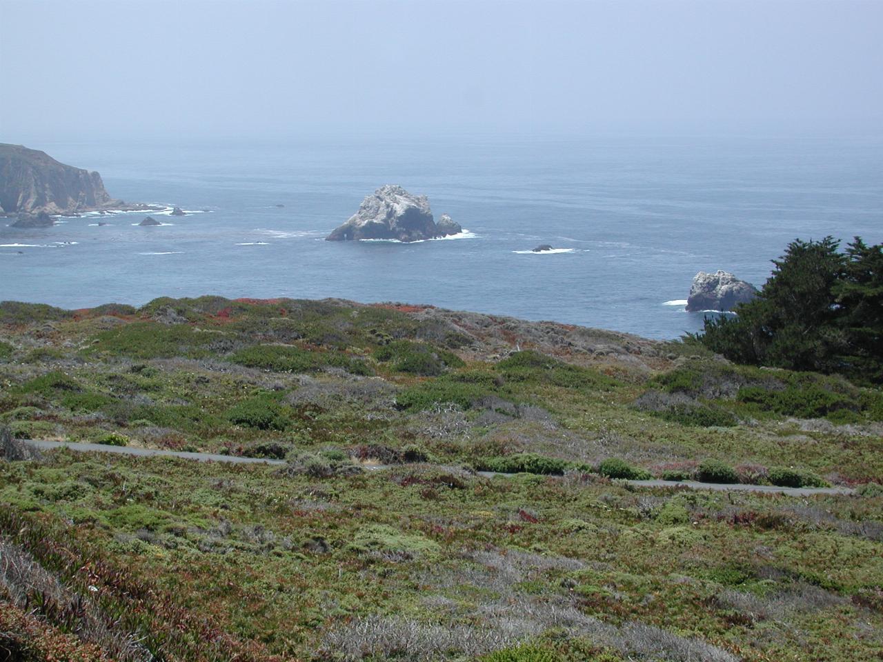 Rock formations off California coast south of Carmel