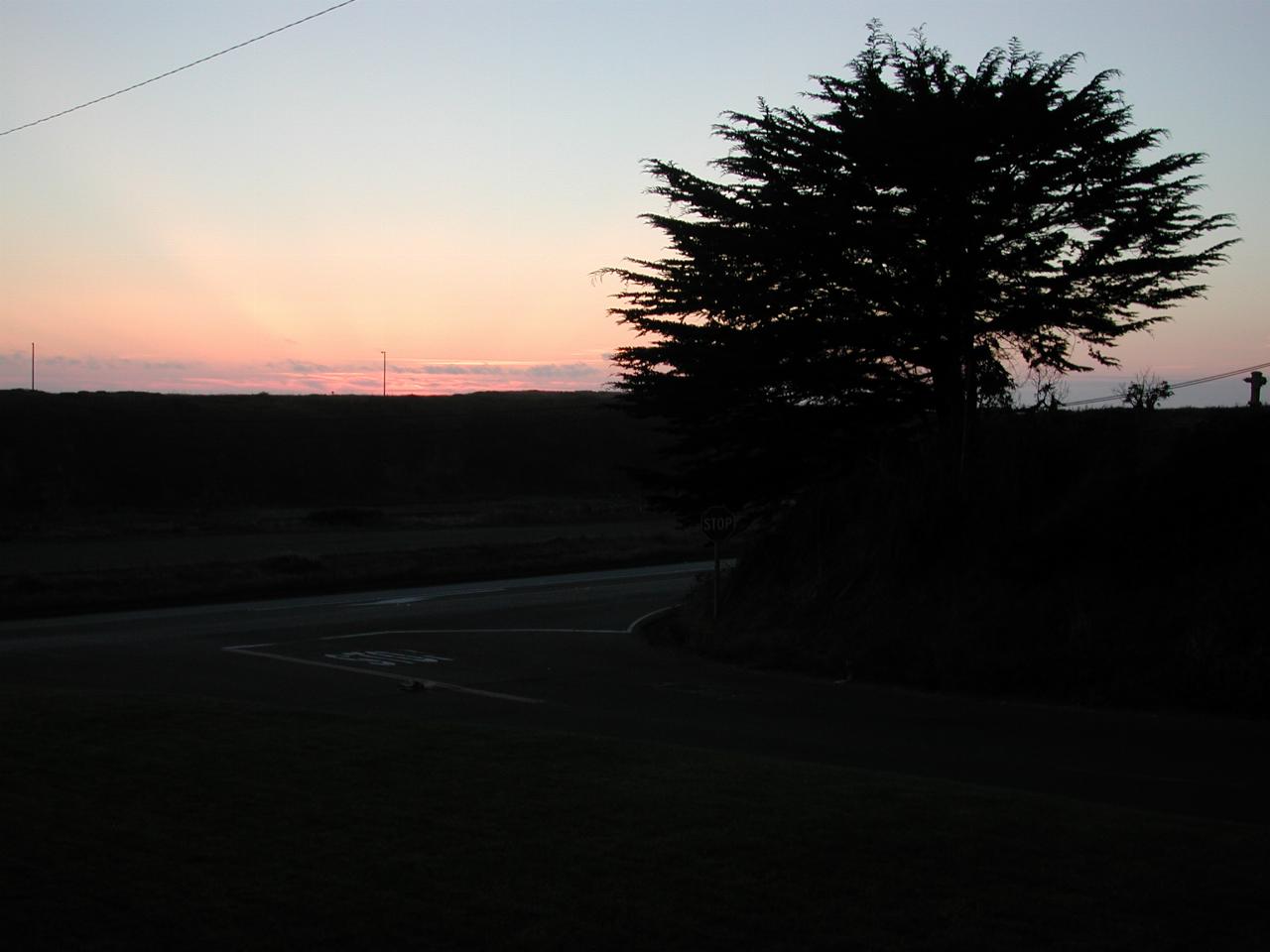 Final sunset scene from Beach House Inn, Fort Bragg