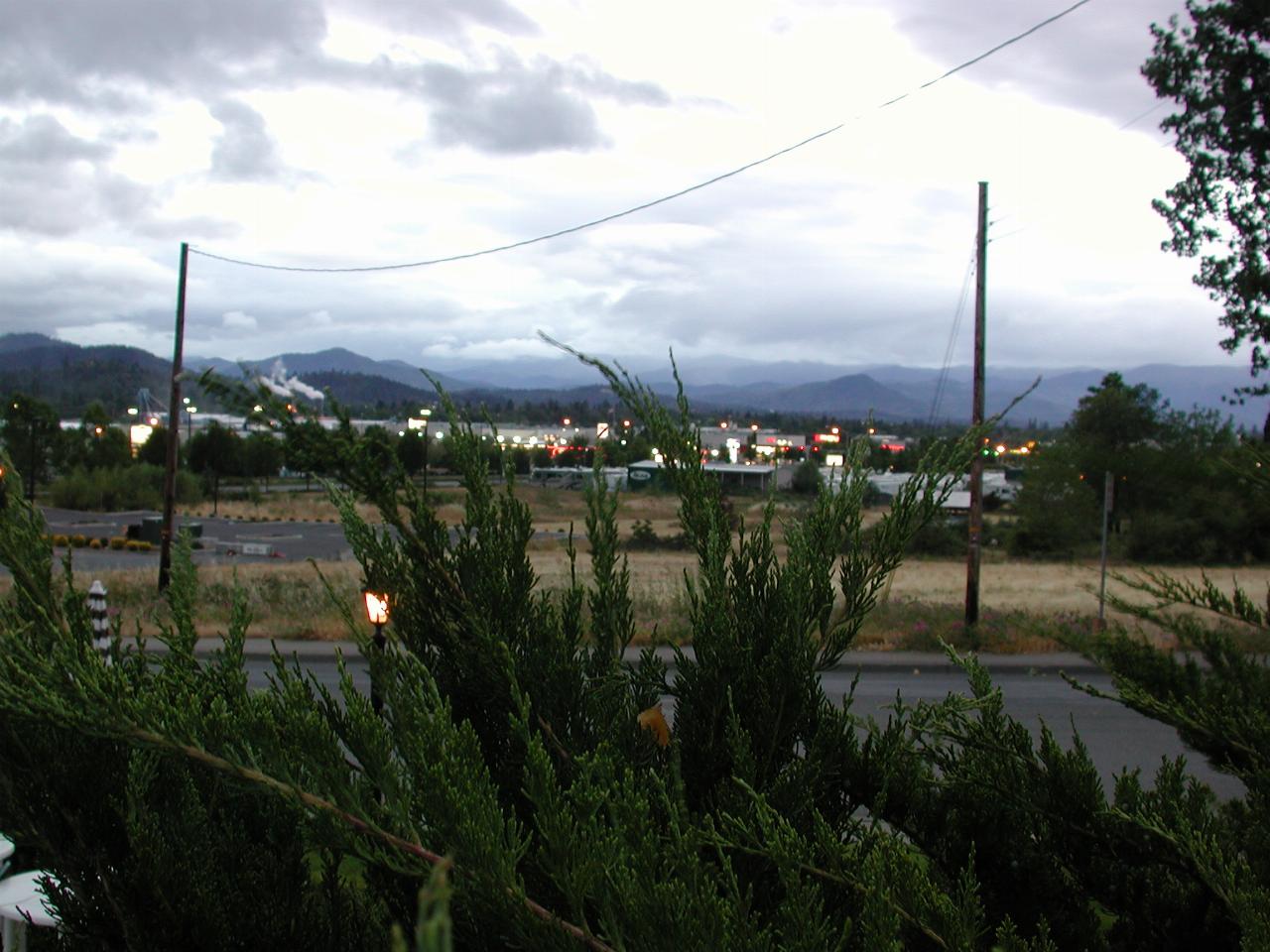 Evening over Grants Pass, Oregon, from Holiday Inn Express