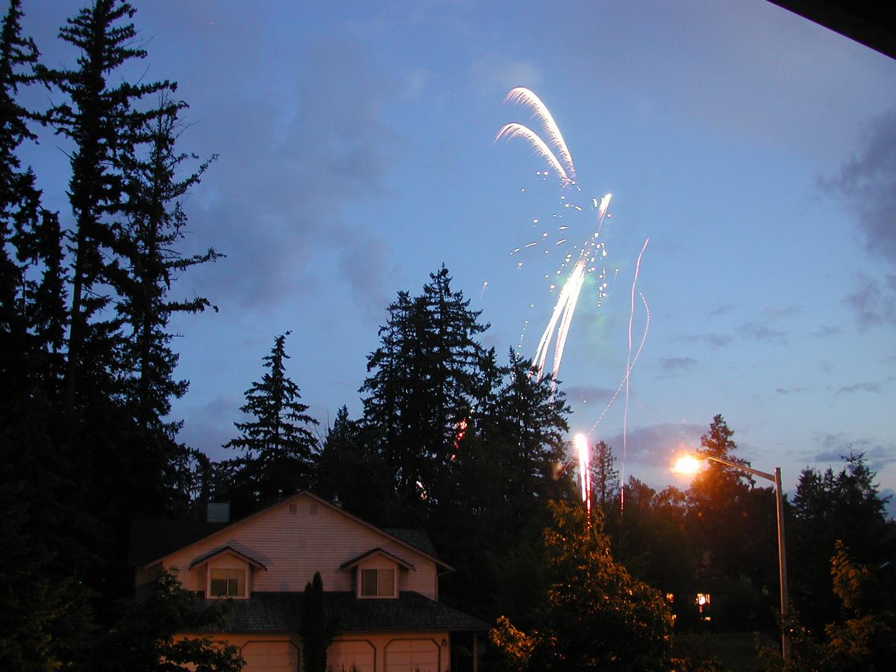 Indedpendence Day fireworks - south west from my bedroom window