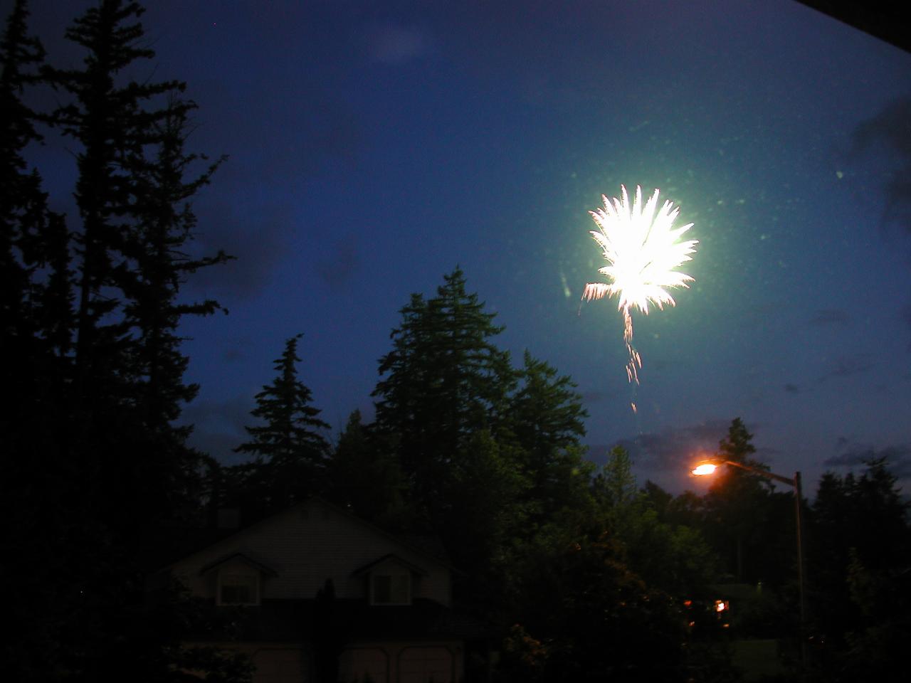 Indedpendence Day fireworks - south west from my bedroom window