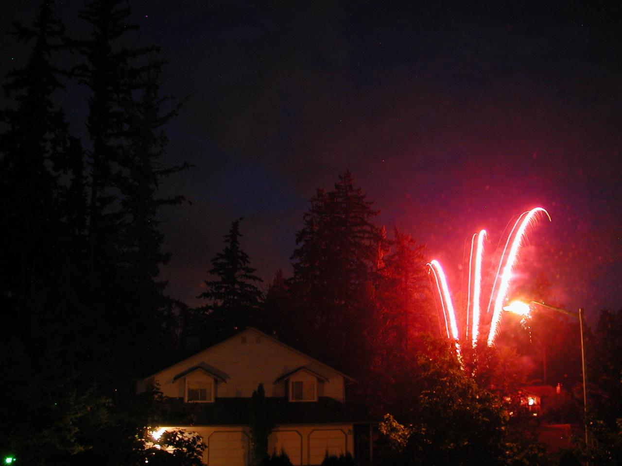 Indedpendence Day fireworks - south west from my bedroom window