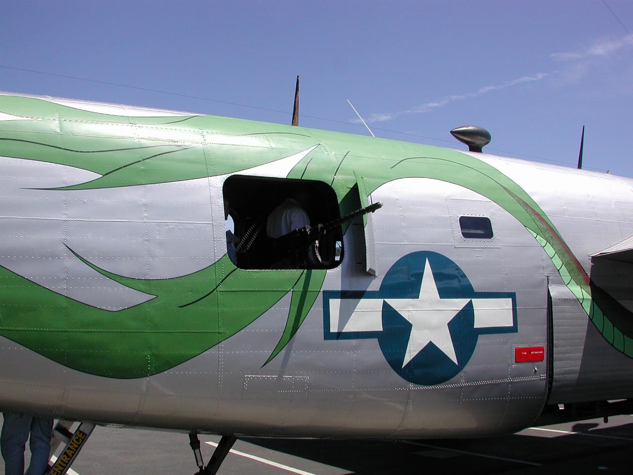 B-24 side gunner position (and people inside)