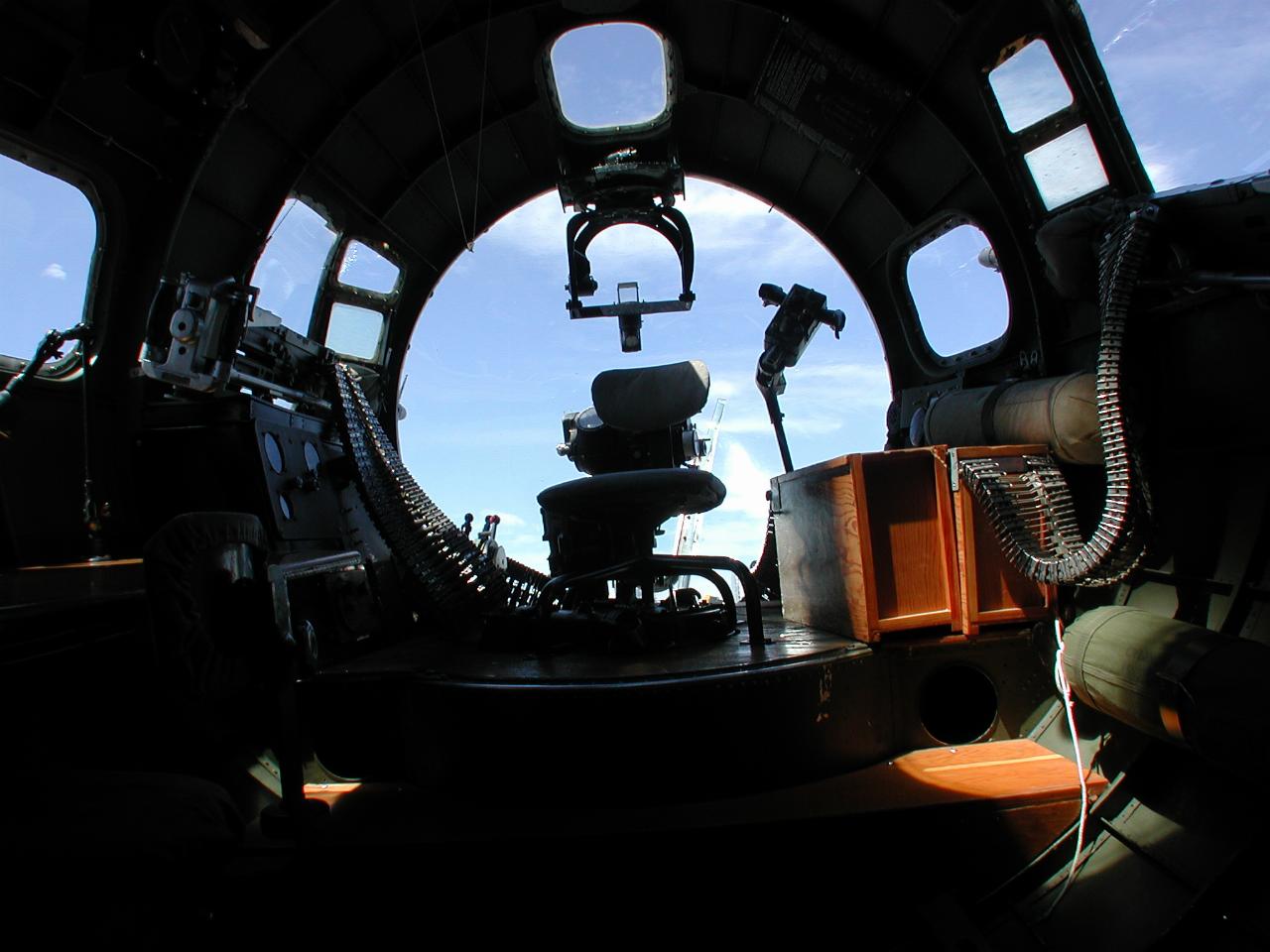 Nose gunner position of B-17