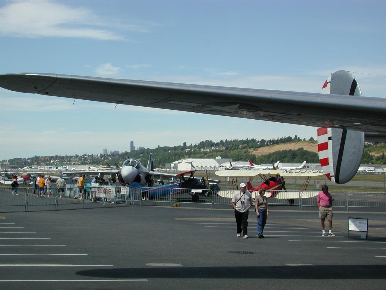 The B-24 and a couple of biplanes (WW I vintage?)