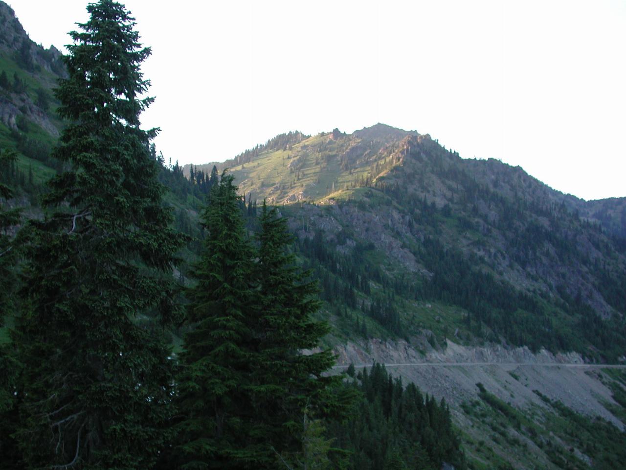 Looking back along SR410 from almost Chinook Pass