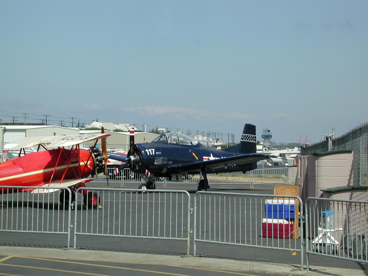 A T-28B trainer, first built around 1946 for training jet pilots