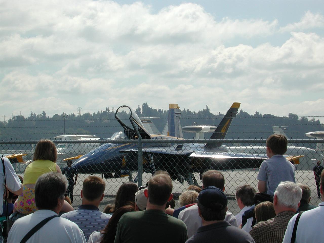 One of the Blue Angels F-18s