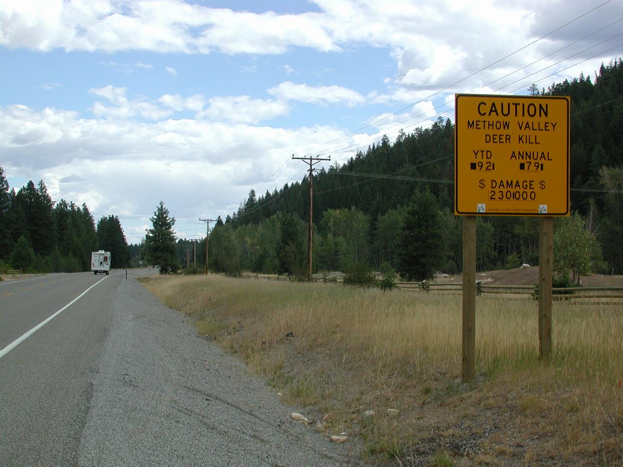 Deer kill/damage figures near Mazama on North Cascades Highway