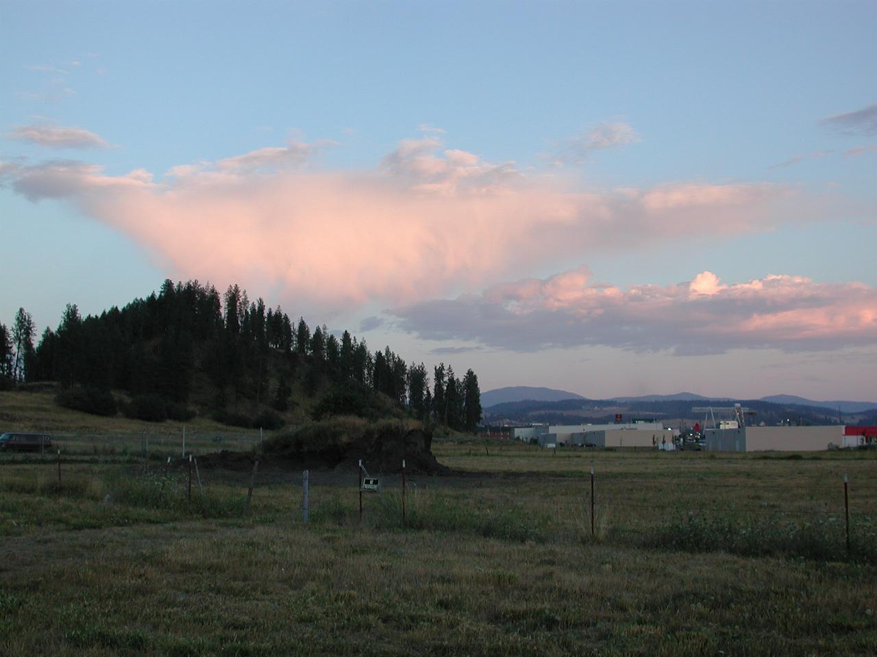 Sunset at Colville, north eastern Washington