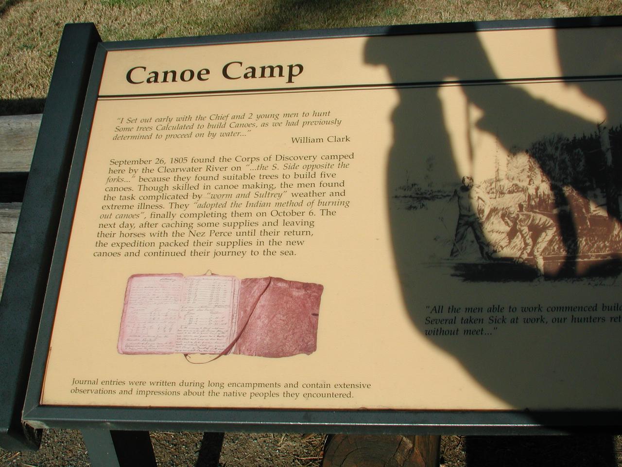 Lewis and Clark camp site at junction of Clearwater and North Fork of Clearwater River