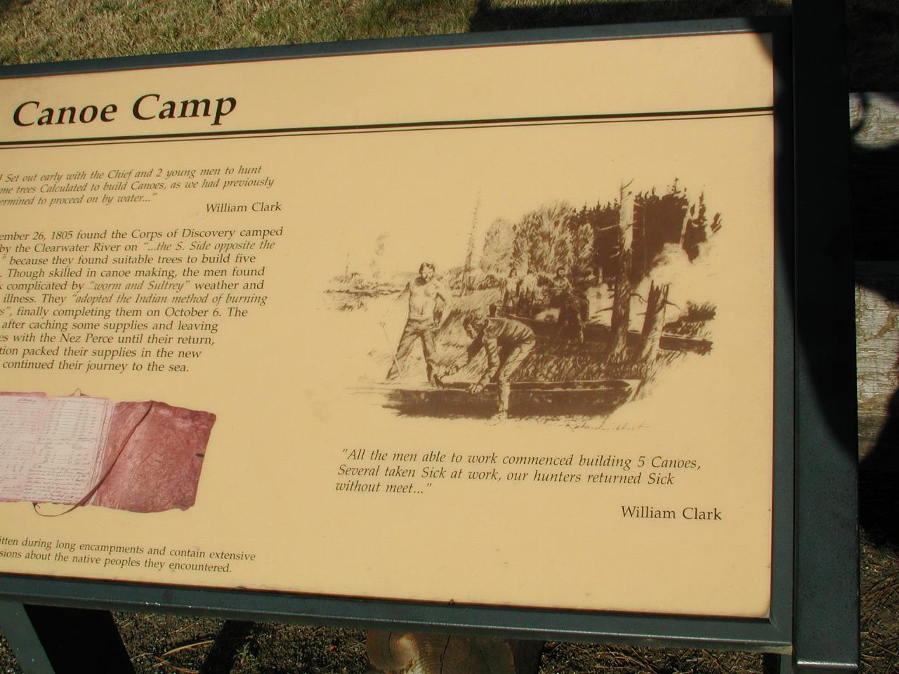 Lewis and Clark camp site at junction of Clearwater and North Fork of Clearwater River