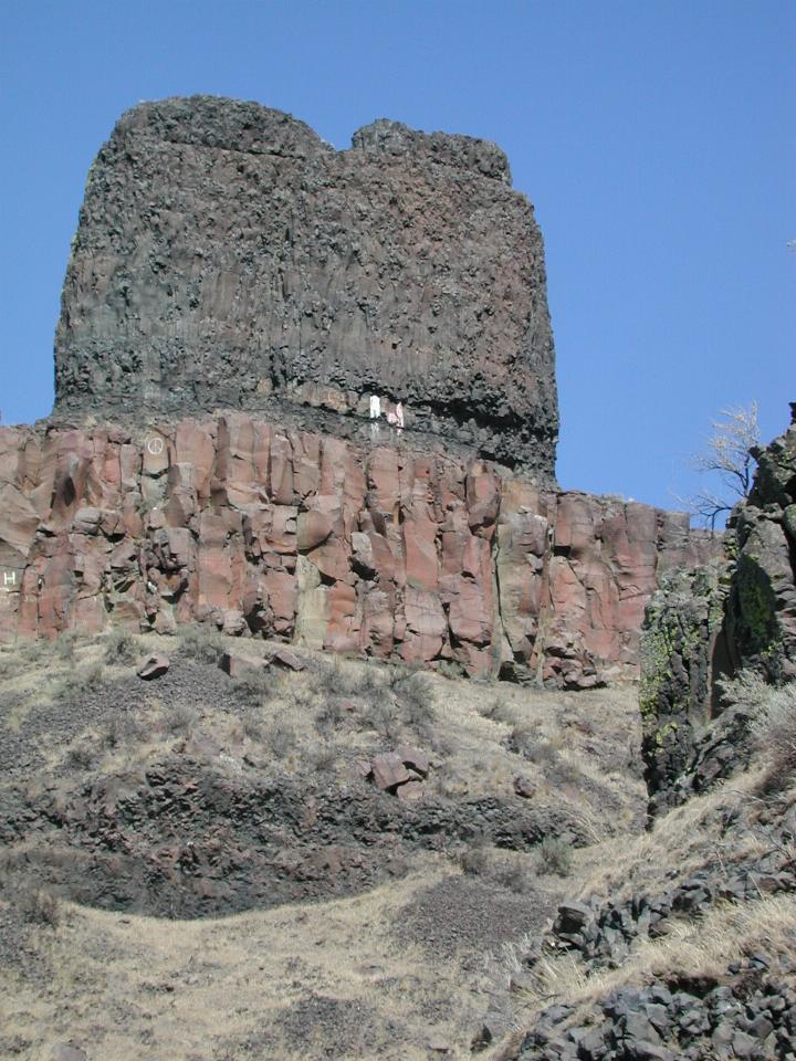 Basalt rock formed during the lava flows, south of Wallula, WA