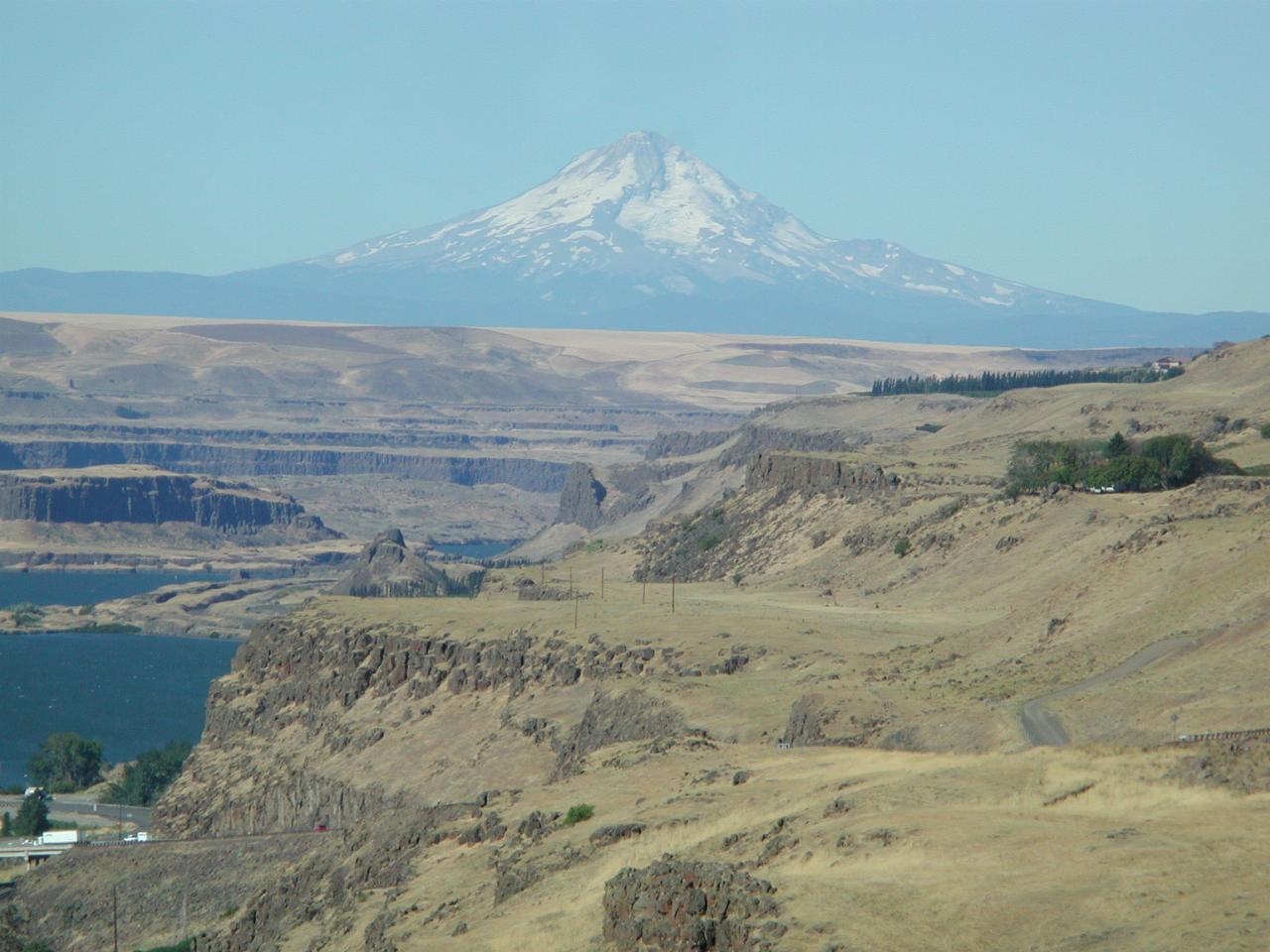 Mt. Hood and Columbia River, from Stonehenge Monument at Maryhill, WA