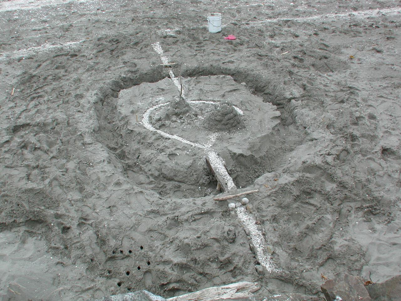 The sand fort from above