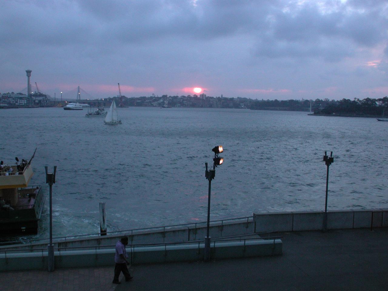 Sunset over Sydney Harbour from North Sydney Olympic Pool