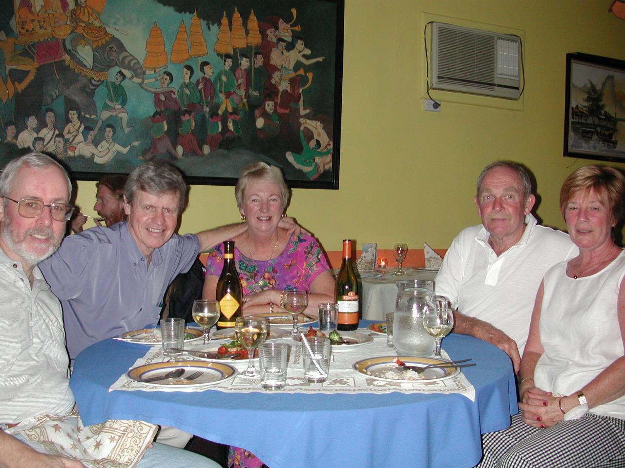 Dinner at Cronulla with Alan and Ann Milne