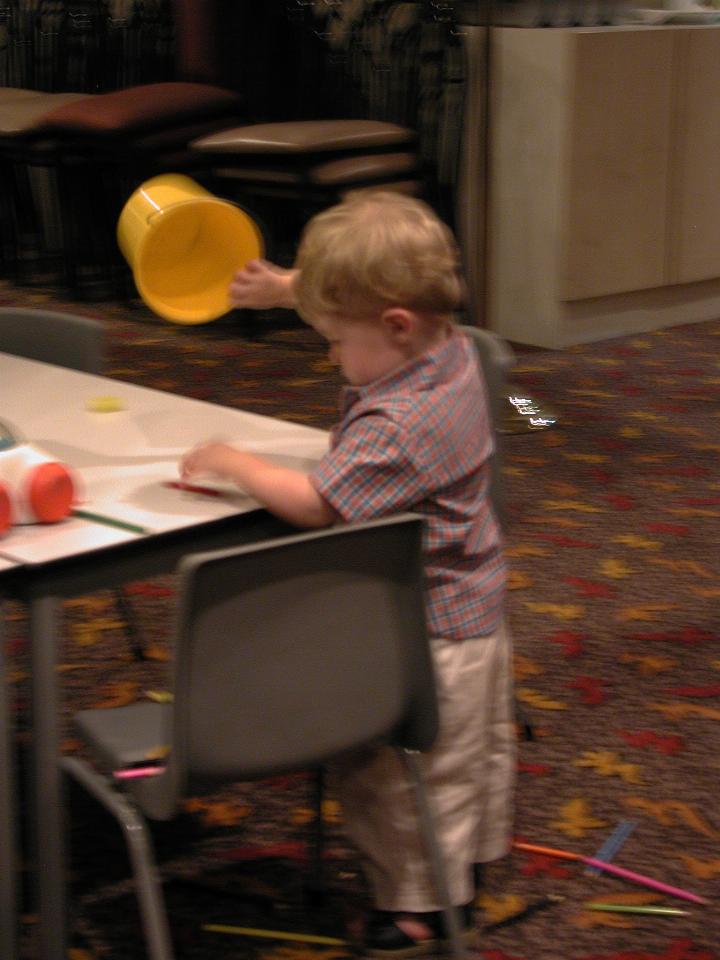 Jake at the children's play area inside Kareela Golf Club restaurant