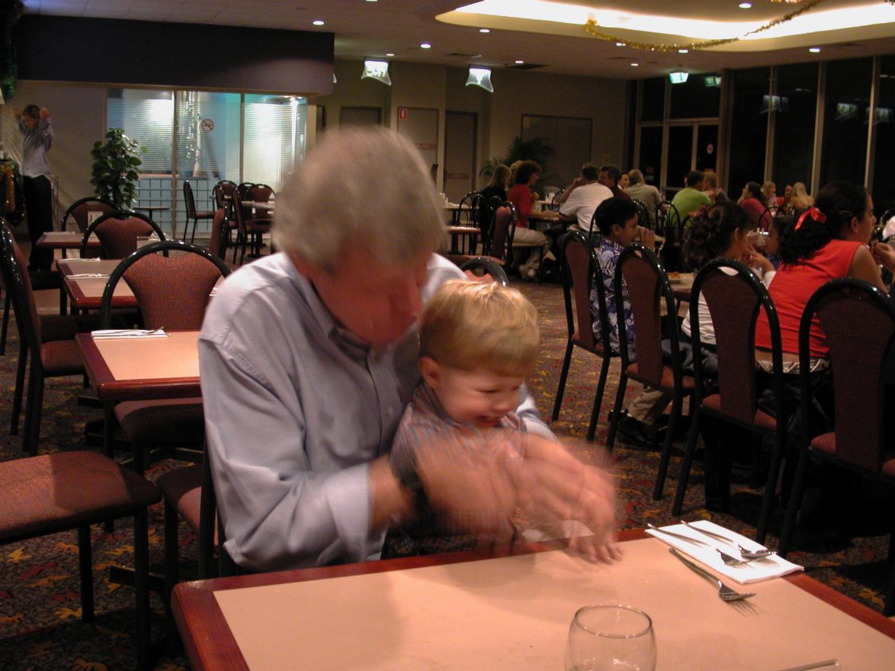 Jake and Dandy (aka Peter) at Kareela Golf Club after dinner